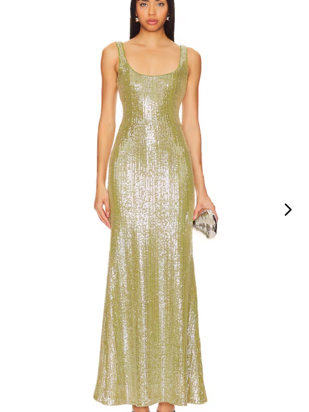 Sequined Scoop Neck Maxi Dress